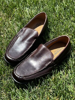 New NUNN BUSH Shoes 9.5 M Cale Slip On Moc Loafer 84546-200 Brown Leather NWOB