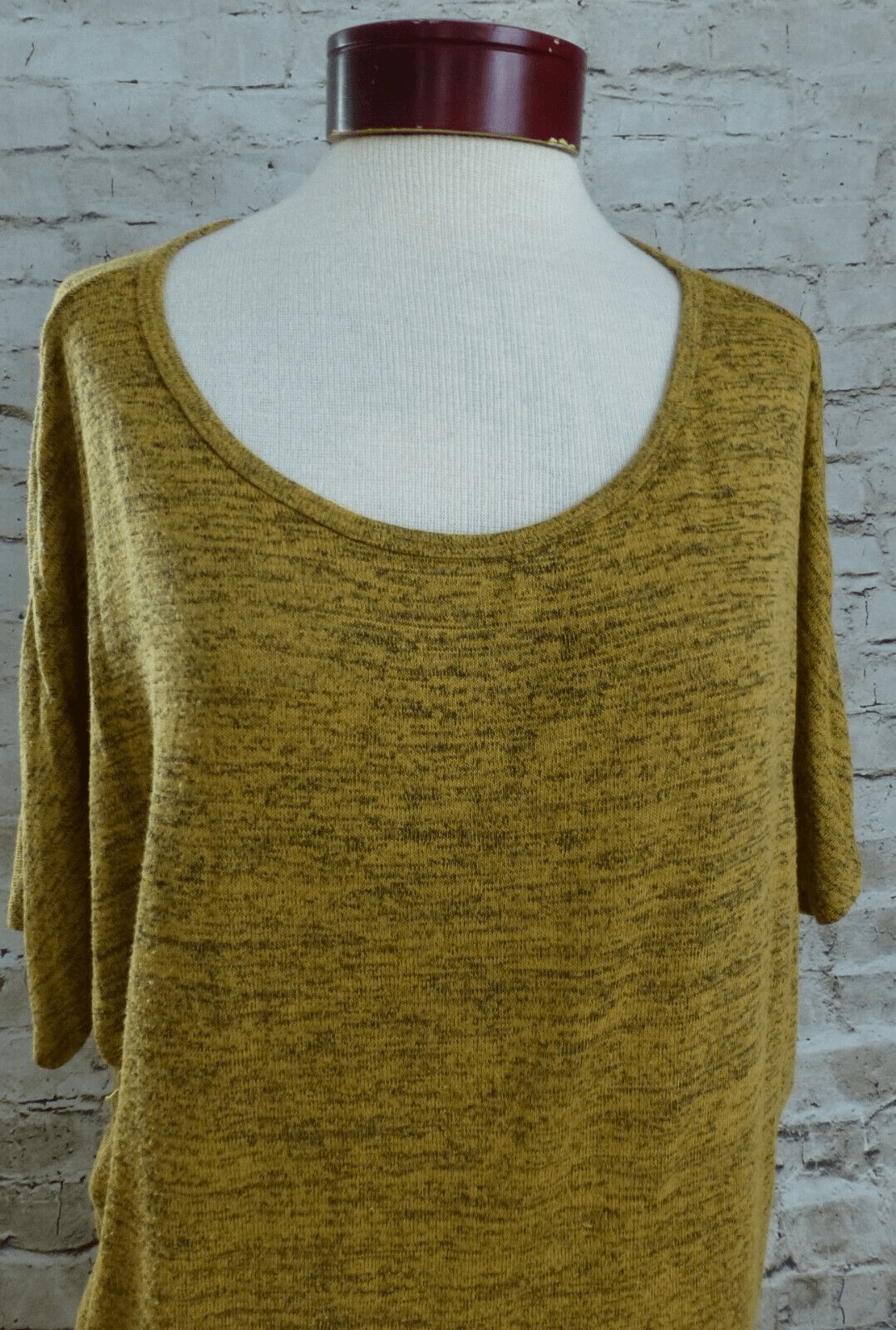 Bobbie Brooks Yellow Black Short Sleeved Shirt Top Women's Plus Size 1X thumbnail 3