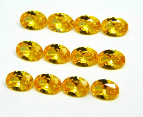 Gemas sueltas de zafiros naturales amarillos oval