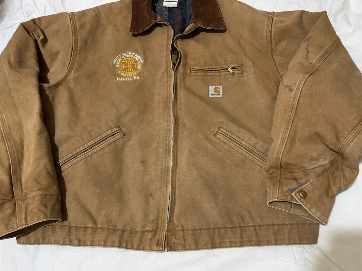 99 VTG Carhartt Detroit Jacket J01-Brn 54 Measurement USA 99 VTG Carhartt Detroit Jacket J01-Brn 54 Measurement USA