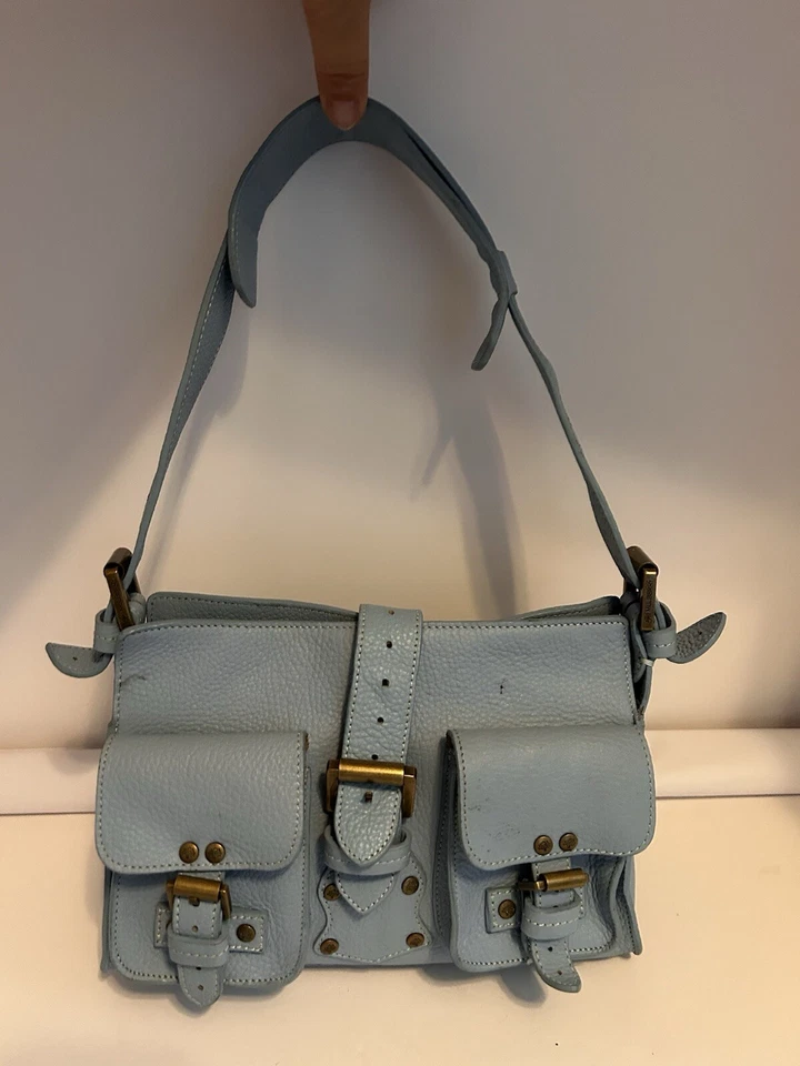 Mulberry Roxanne Genuine Leather Handbag Delicate Azure Blue RARE! Authentic - Image 2 of 4