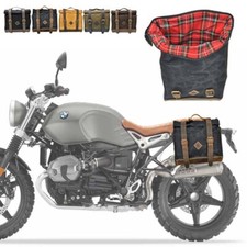 ExMoto Black Cognac 13/16lt Left Bag Kit with Black Frame for BMW R NineT