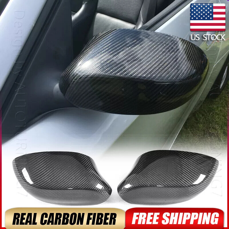 REAL Carbon Fiber Side Rearview Mirror Covers Caps Add For BMW E85 Z4 2002-2008