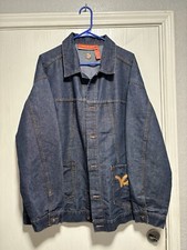 Rocawear Vintage Men's Embroidered Y2K Denim Jean Jacket Size 2X-Large