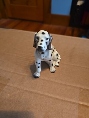 Vintage dog figurine, Dalmation, Japan clover insignia
