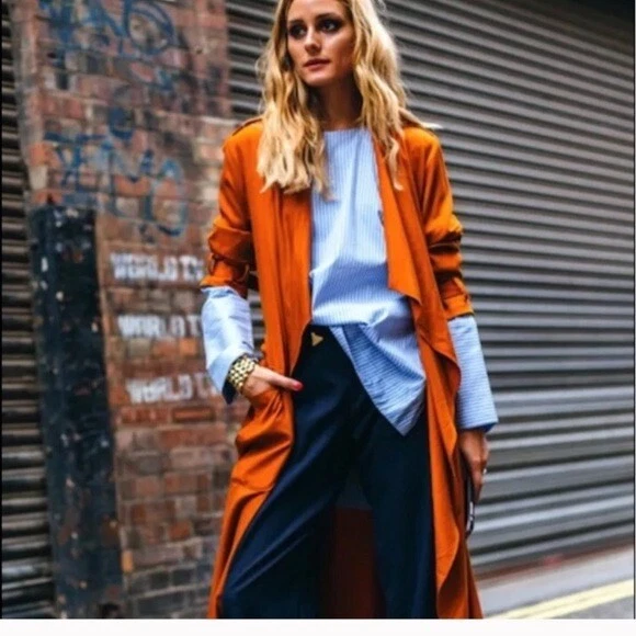 Orange trench sales coat zara