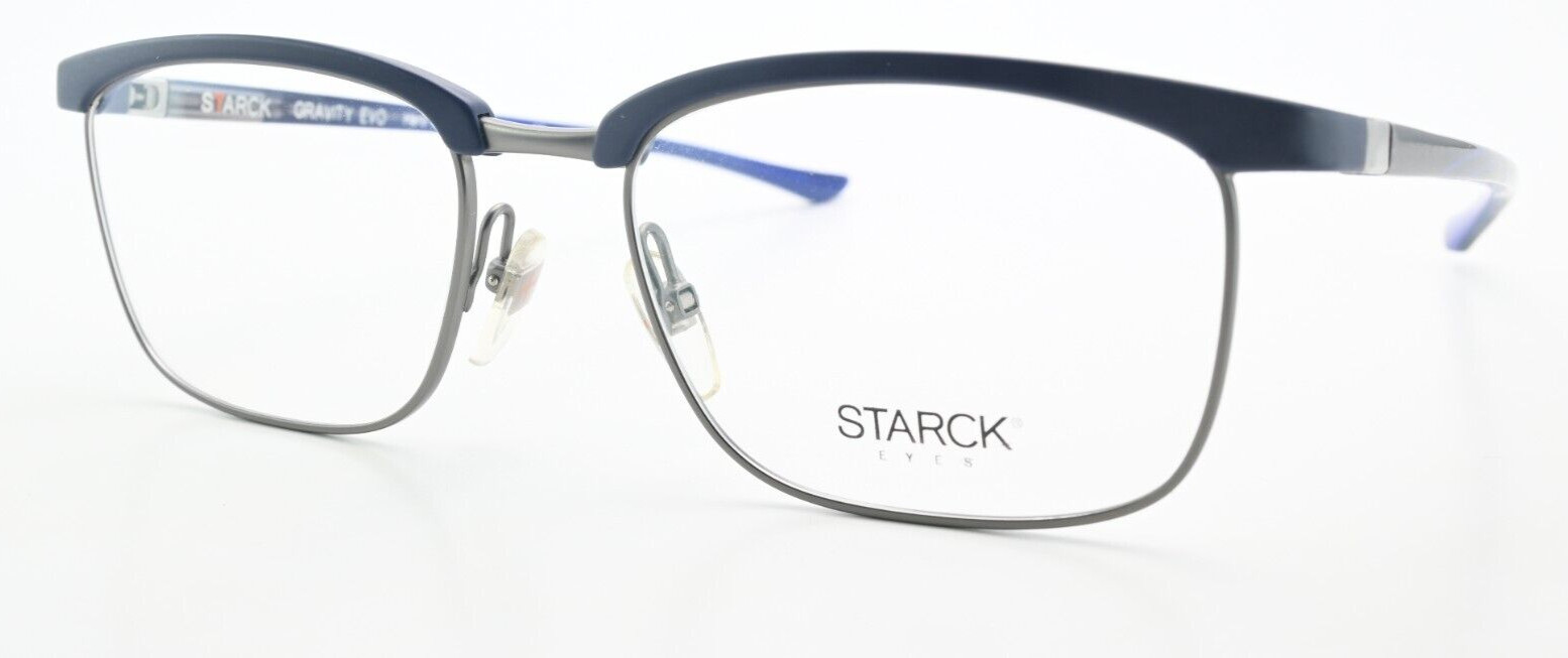 STARCK EYES MIKLI Brille Gravity Evo SH3039 0004 53-18 140 Blau Satin Silber new