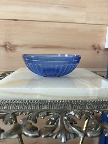 Hazel Atlas Blue Depression Glass Cereal Bowl Aurora
