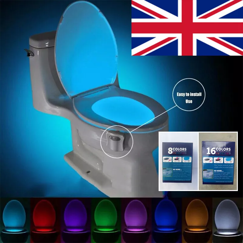 Toilet Night Light Pir Motion Sensor Toilet Lights Led Washroom Night Lamp  16 Colors Toilet Bowl Lighting For Bathroom Washroom,16-color New Human  Body Induction Toilet Light Toilet Induction Led Light Hanging Type