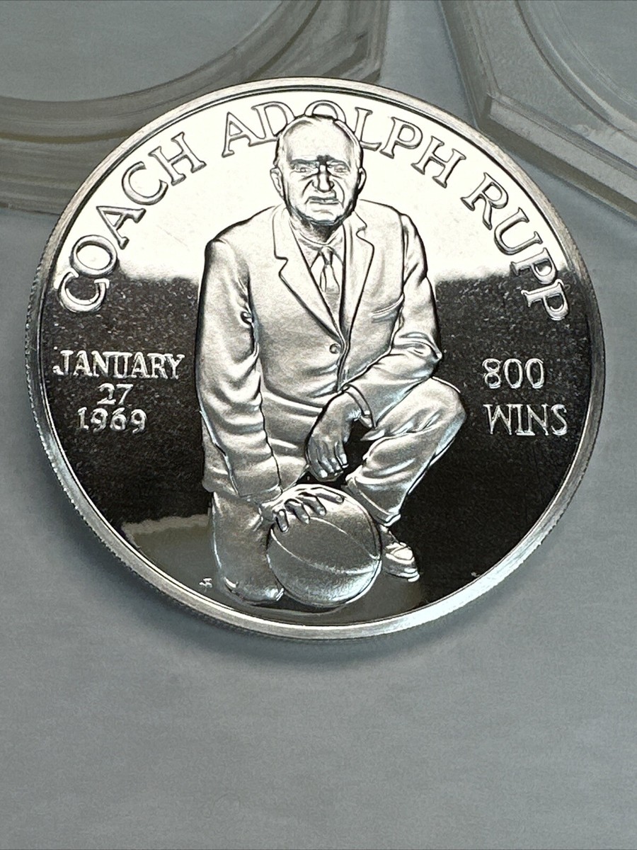 1969 Kentucky Wildcats 800-1000 Wins Coach Adolph Rupp 95.2 Fine