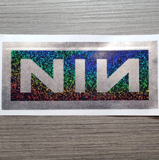 Nine Inch Nails - Premium Brushed Steel  Holographic Decal 6"