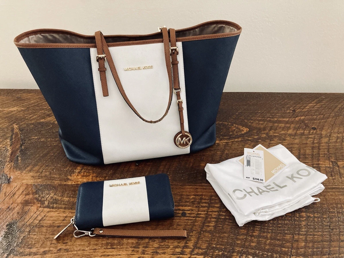 Michael kors jet sales set tote navy