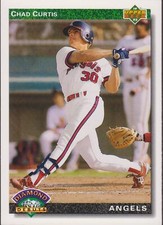1992  Upper Deck Chad Curtis Diamond Debuts #774 California Angels Baseball
