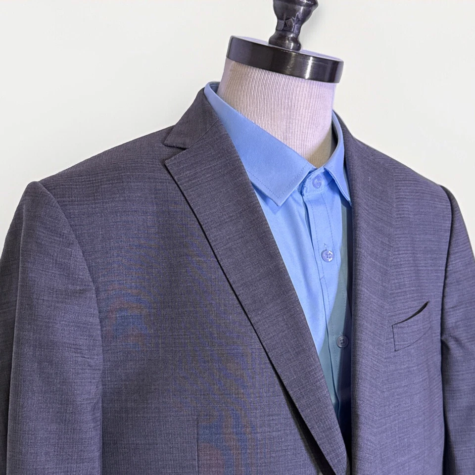 $2950 CURRENT Z Zegna Gray Suit Jacket Pants US 44 Long W34 IT56 Wool Tall - Image 4 of 4