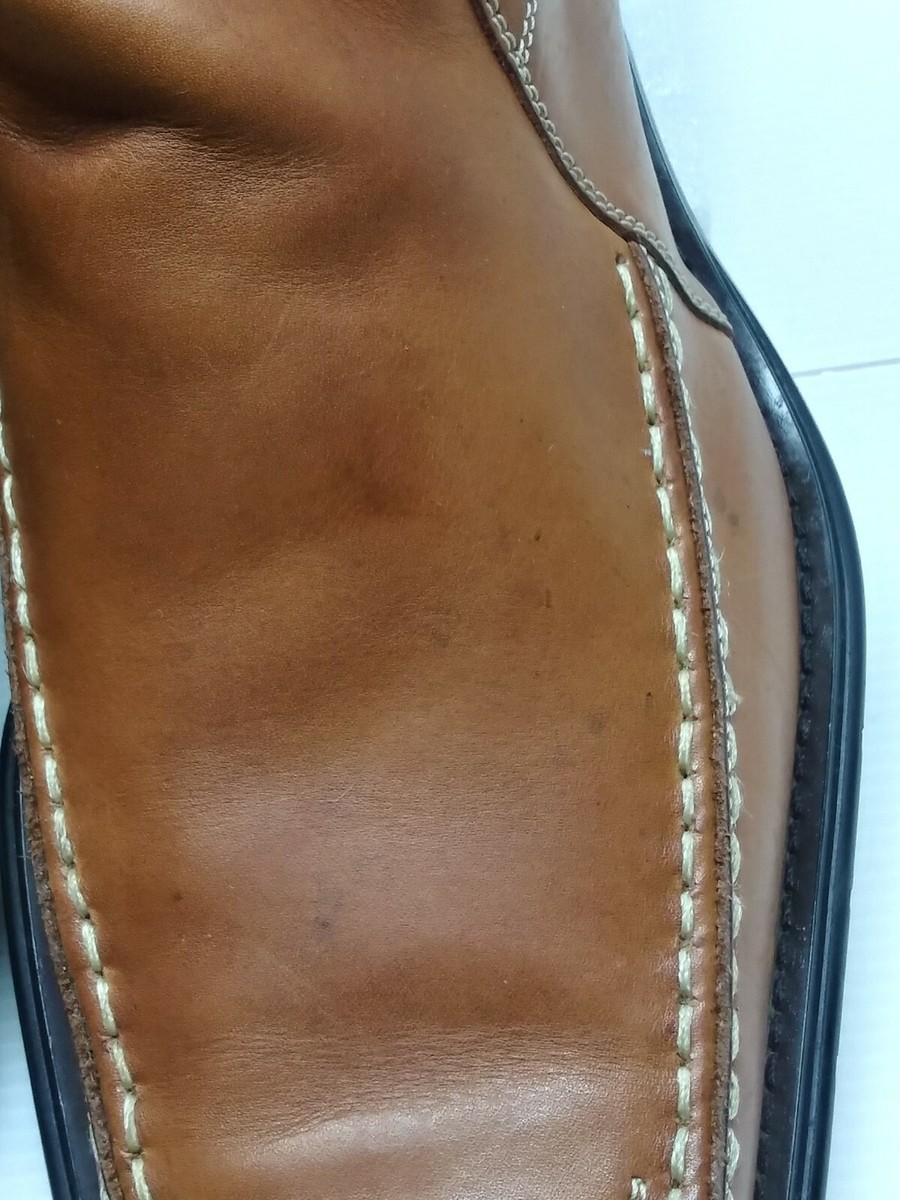 Donato Marrone Brown Leather Dress Ankle Square Toe Shoes  display picture 1