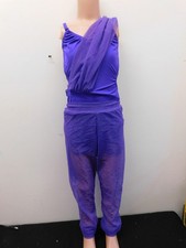 Dance Costume Large Child Purple Kelle Jazz Lyrical Contemporary 2 pc Mesh Pants