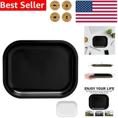 Black 7x5.5 Metal Rolling Tray Smooth Durable Spill Prevention