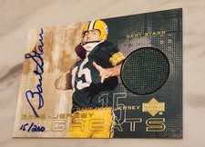 Bart Starr 2000 Upper Deck Greats Auto Game Jersey Match #15/200 UD Autograph SP