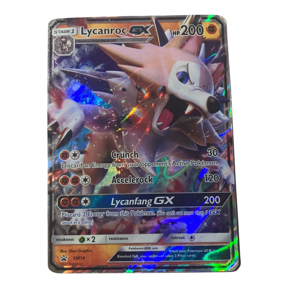lycanroc pokemon card gx (136/147) [Sun & Moon: Burning Shadows] Listed cards may have imperfections. Pokmon TCG Lycanroc GX SM14