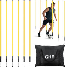Agility Poles 6 Pack 6Ft Sports Soccer Training Poles,Detachable Speed Training