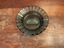 Howard Johnson's Ashtray Smoked Glass Ruffled Edge - 4.5" Round