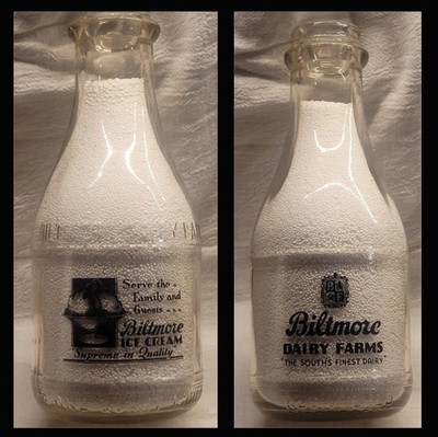 Biltmore Dairy Asheville North Carolina Quart Awesome Graphics Bowl Ice Cream 