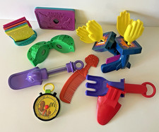 Vintage Fun Bright Fast Food Toys 1980-1990's Applause Hands, Comb, Art Lot of 9