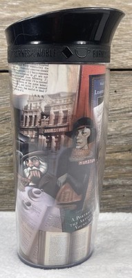 Barnes & Noble Famous Writers Travel Mug Hurston Woolf Parker Joyce Authors HTF