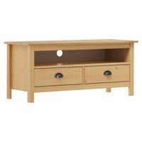 Tv-Schrank Hill Honigbraun 110X40X47 Cm Massivholz Kiefer