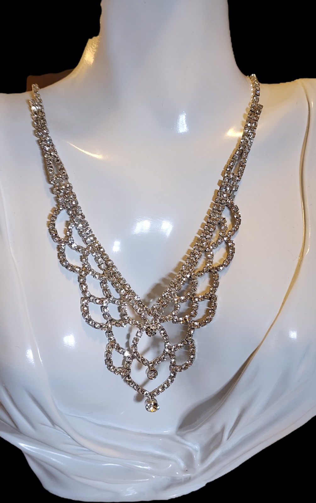 Bridal Prom Quince Rhinestone Statement Teardrop … - image 4