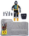 Vintage 1986 Hasbro GI Joe B.A.T.S v1 3.75" Action Figure & File Card Cobra BATS