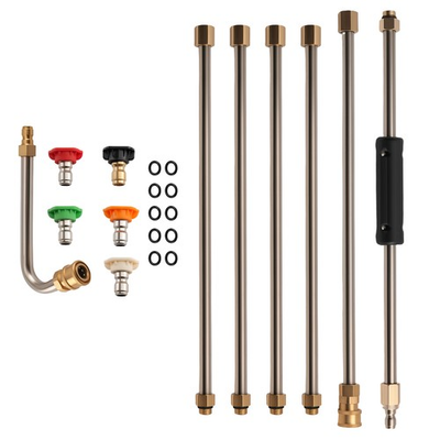 #ad #ad 15 Inch Pressure Washer Wand 4000 PSI Stainless Steel Quick Connect 6pcs $24.75