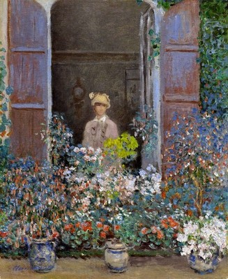 Claude Monet Camille Monet at the Window Argentuile 1873 17''x 22'' Archival Print