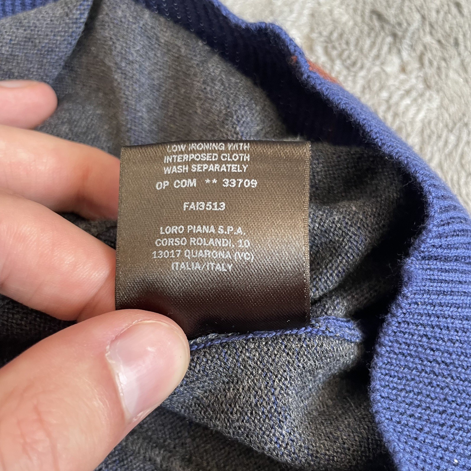 Loro Piana 1/4 Zip Knit Vest Cardigan Navy Ryder Cup 2018 European Team Golf image 6