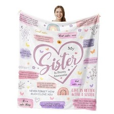 Sister Gifts from Sisters, Sisters Birthday Gifts, Best 50"X60" Pink-sister