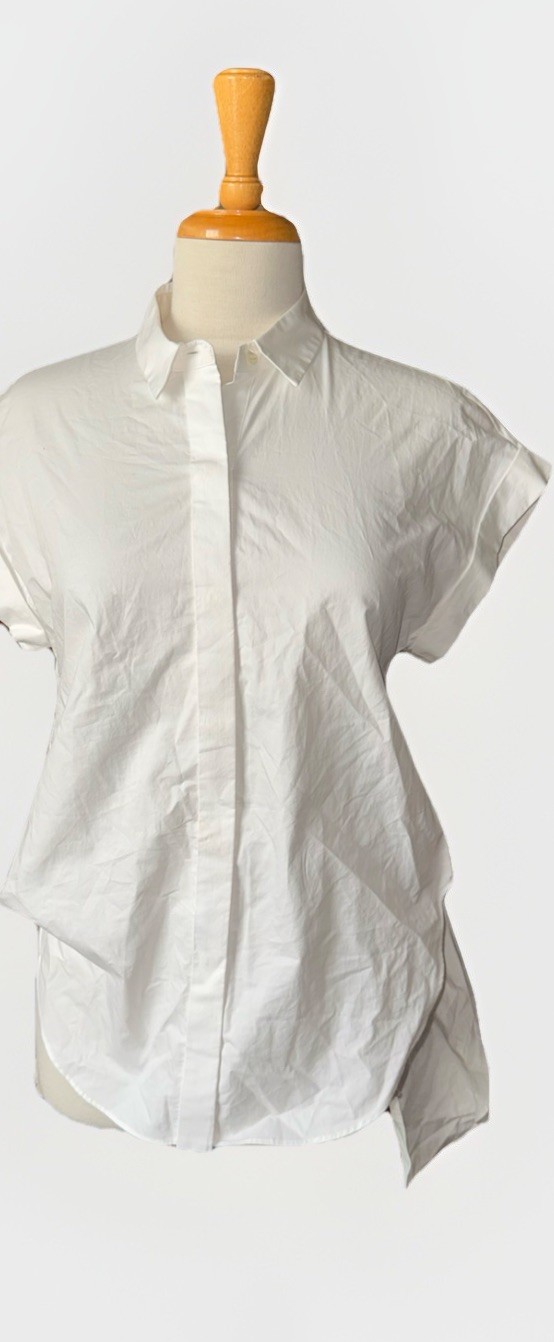 RAG & BONE split tail button up shirt cuffed shor… - image 3