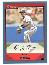 RICKIE WEEKS BLUE SERIAL /500 2007 BOWMAN 73 MILWAUKEE BREWERS