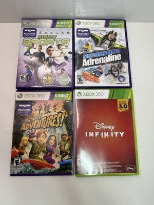 Xbox 360 Kinect Game Lot of 4   Sports, Adventures, Adrenaline, Infinity 3.0