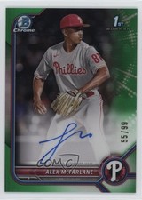 2022 Bowman Draft Chrome Pick Green Refractor 55/99 Alex McFarlane Auto 0w27