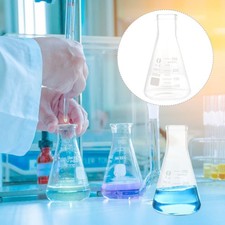 4pcs Erlenmeyer Borosilicate Flash Verre large couche conique Flash triangulaire