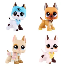 Random 1Pc Pet Shop LPS Animal Figure Tan Great Dane Dog Kid Cute Gift Xmas Toy