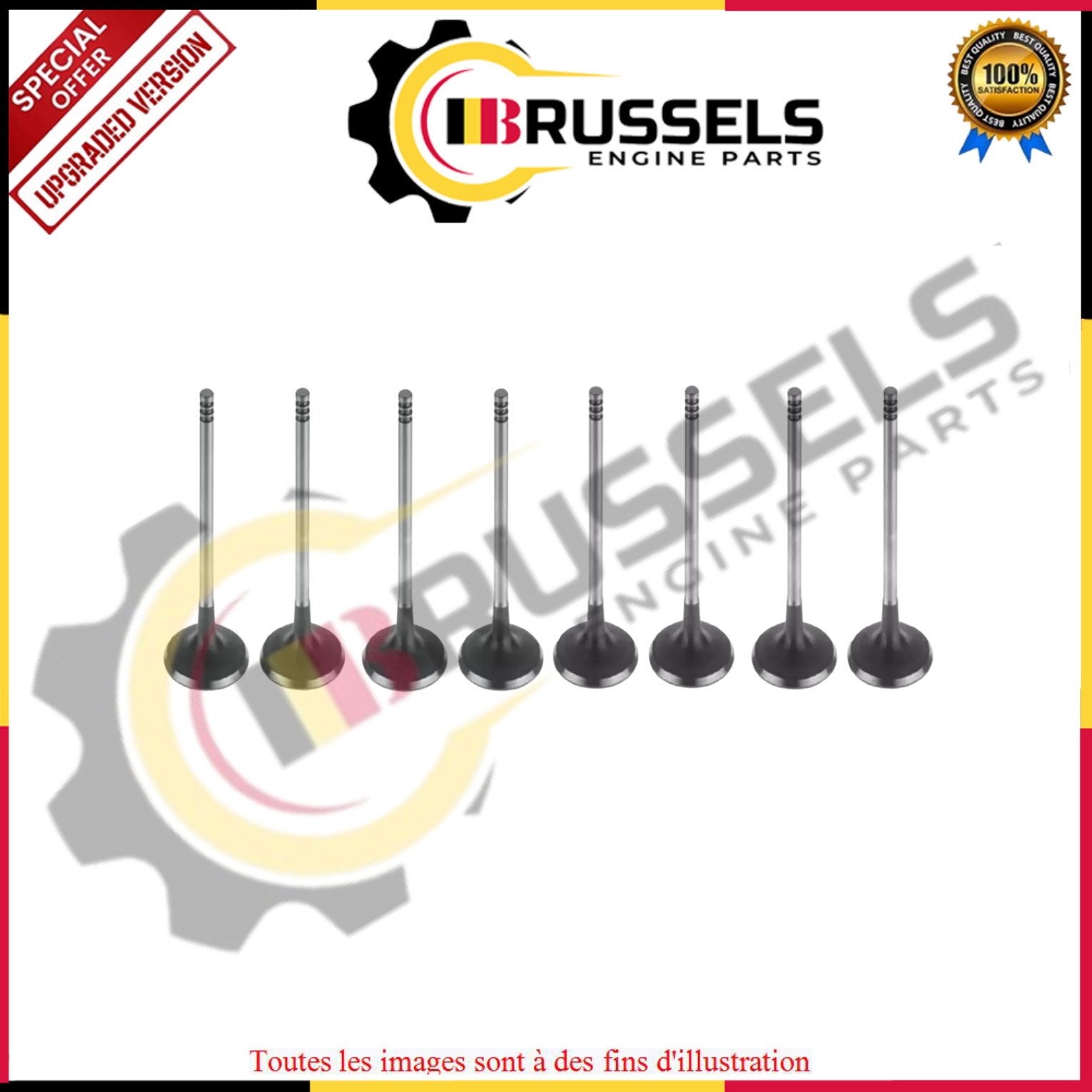 Soupapes d'admission pour moteur Land Rover 204DTD 204DTA en acier forge