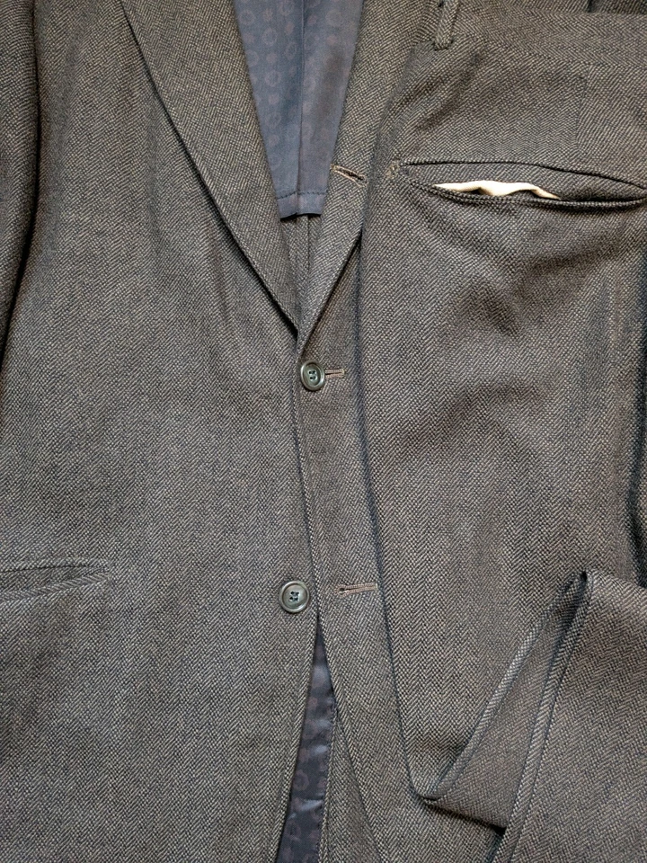 True Vintage 3 Roll 2 Wool Tweed Ivy Suit 21x29 Jacket 30x28 Pants V Sick READ👇 - Image 2 of 4