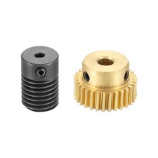 Worm Gear Set 0.5 Module 1:30 Reduction Rate(Gear-4mm Bore, Rod 3mm Bore)
