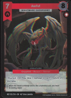 Awful 133/214 Holo MZ1 Metazoo Base Set | eBay