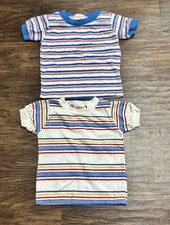 Vintage Health Tex Baby Striped T-Shirt Bundle Size 12 Months Made In USA