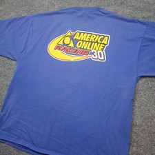 Vintage America Online Racing Shirt Mens XL Jeff Green #30 NASCAR AOL Team 2001