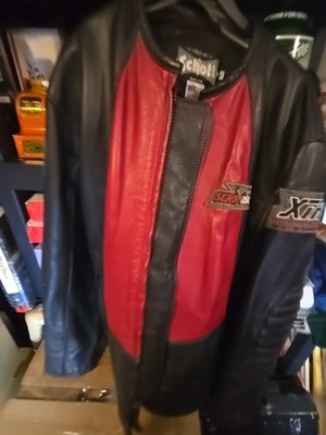 Vintage Schott NYC 88 Leather Bomber Jacket X-Large XTR EXTREME RACING MCMXIII