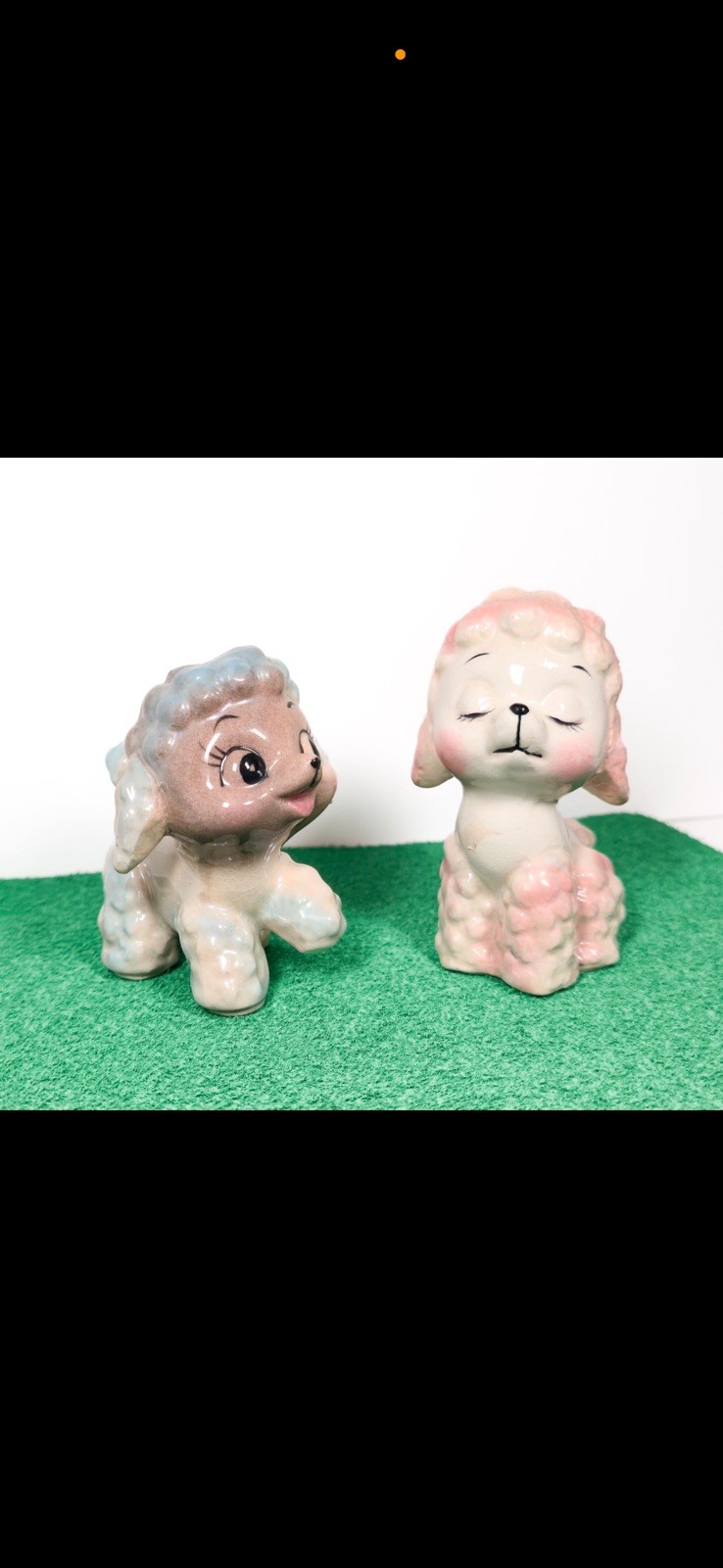 Vintage MCM Holt Howard Poodle  Salt And Pepper Shakers Rare Anthropomorphic