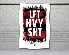 Lift Heavy Gym Flag - Motivational Wall Decor for Home or Garage Gym